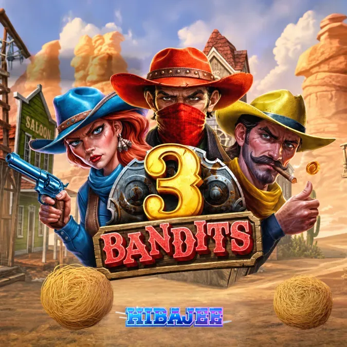 3 Bandits স্লট গেমের ইন্টারফেস এবং ওয়াইল্ড ওয়েস্ট থিম